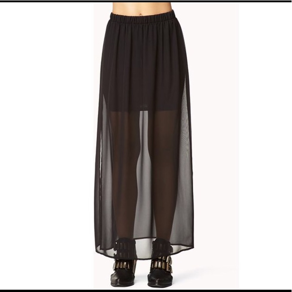 Sheer maxi skirt